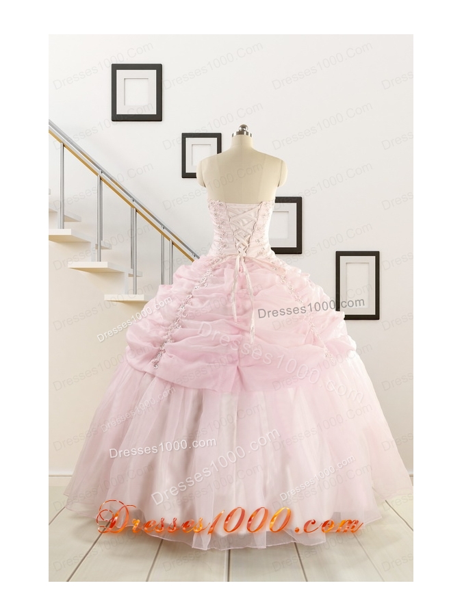 Pretty Strapless Quinceanera Dresses with Beading and Pick Ups