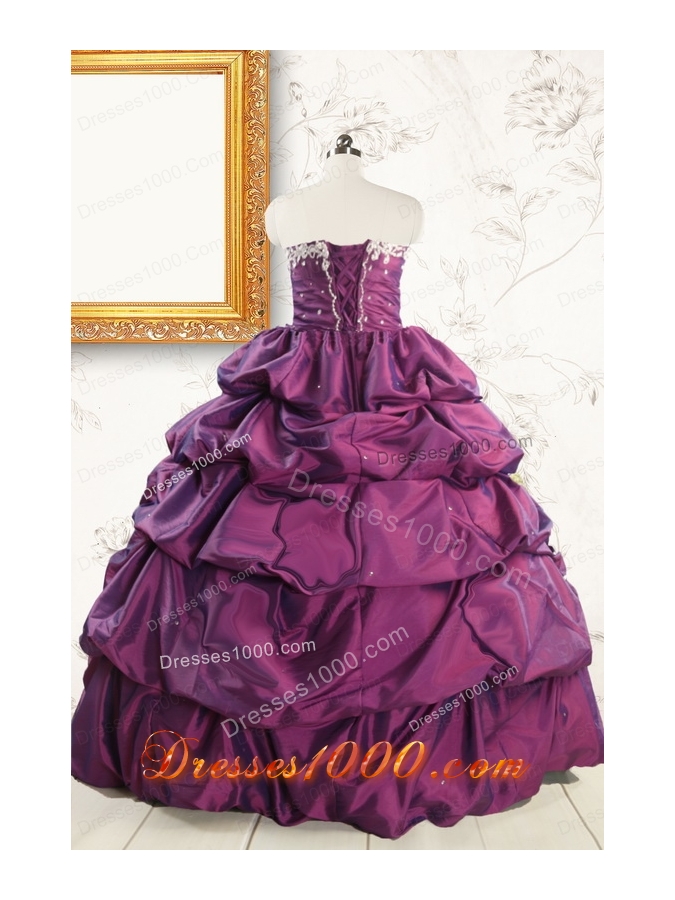 2015 Ball Gown Sweet Sixteen Dresses with Appliques