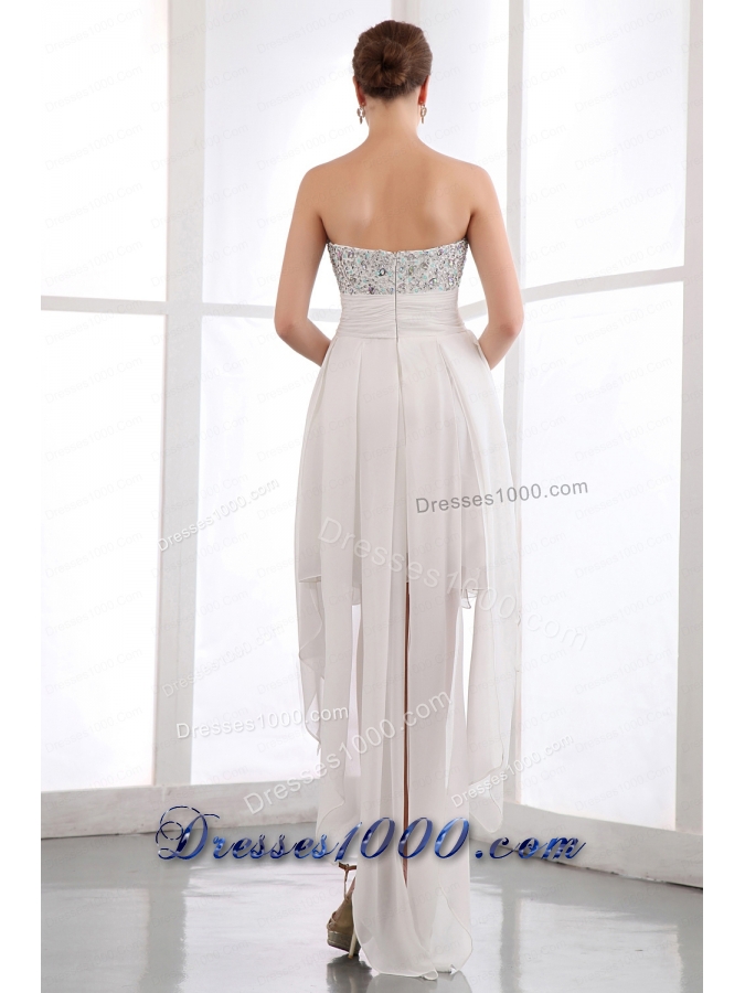 Beading White Empire Sweetheart Prom Dress for 2015