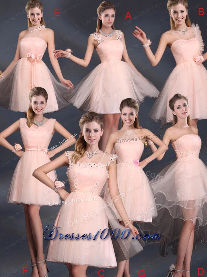 A Line Tulle 2015 Sturning Prom Dresses with Straps