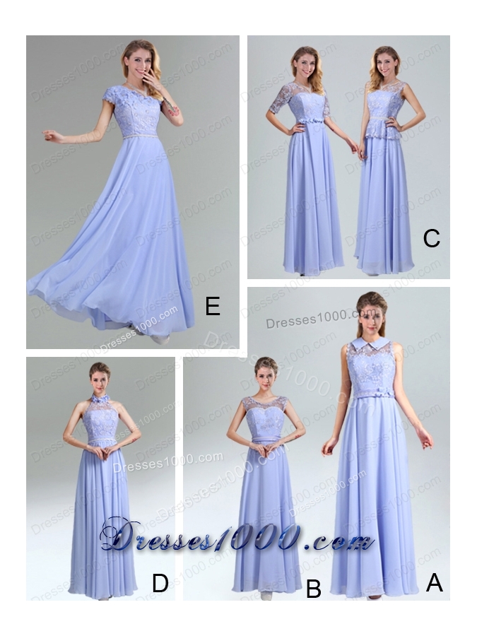 Belt and Lace Halter Empire Lace Up Prom Dress for 2015