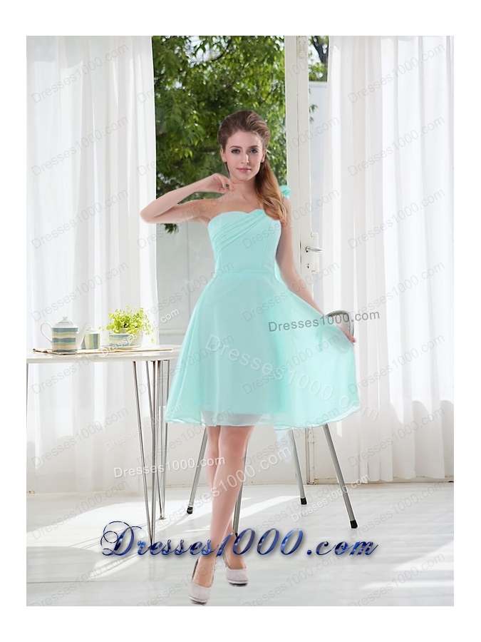 2015 Romantic One Shoulder Zipper Up Prom Dress