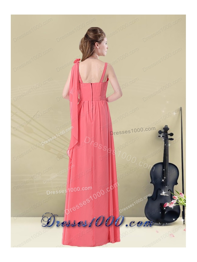 Stunning Asymmetrical Column Ruched Prom Dress