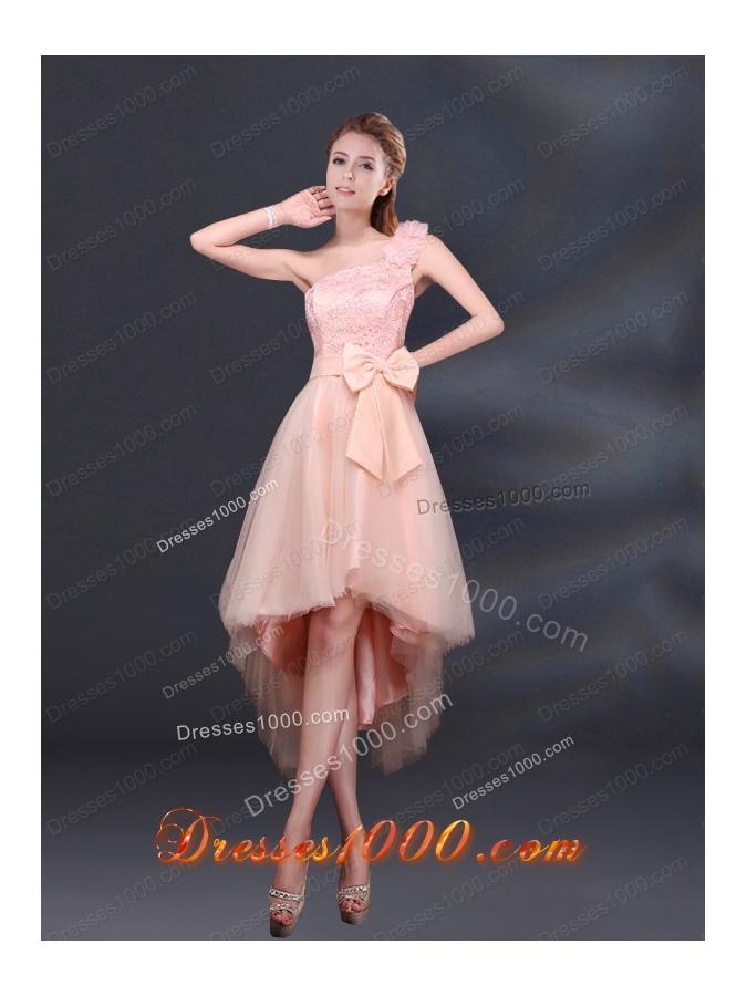 2015 Lace Up Organza Prom Dress with A Line