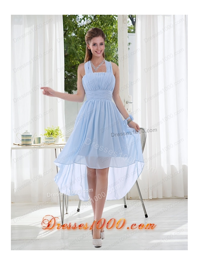 2015 Ruching Zipper Up Wonderful Prom Dress