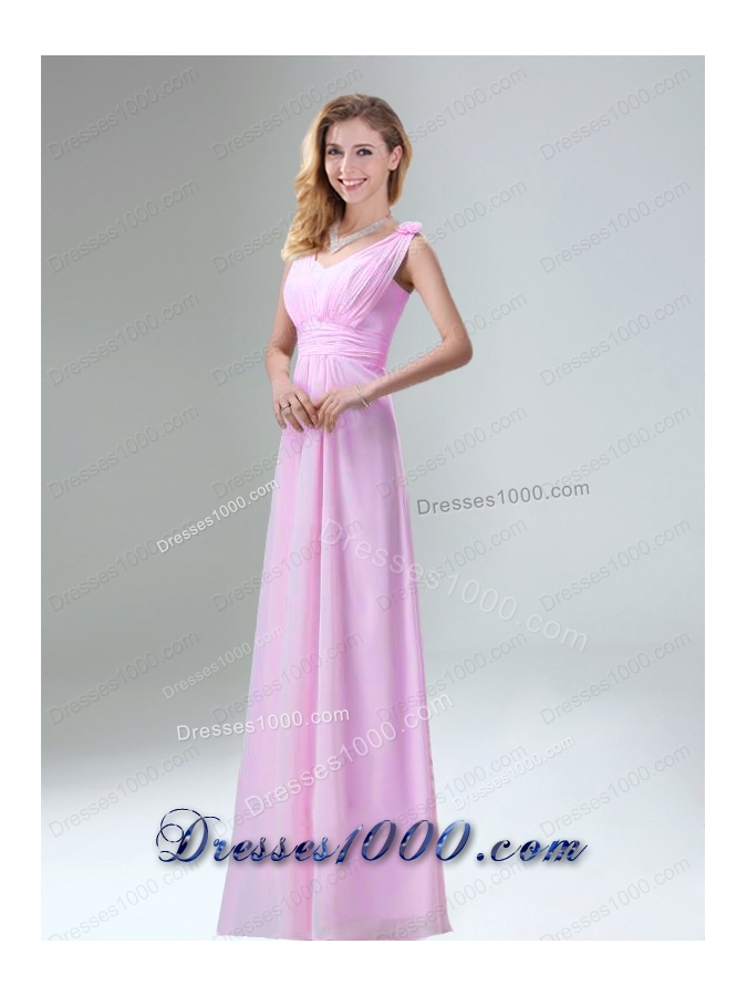 Beautiful Chiffon Prom Dress in Light Pink for 2015
