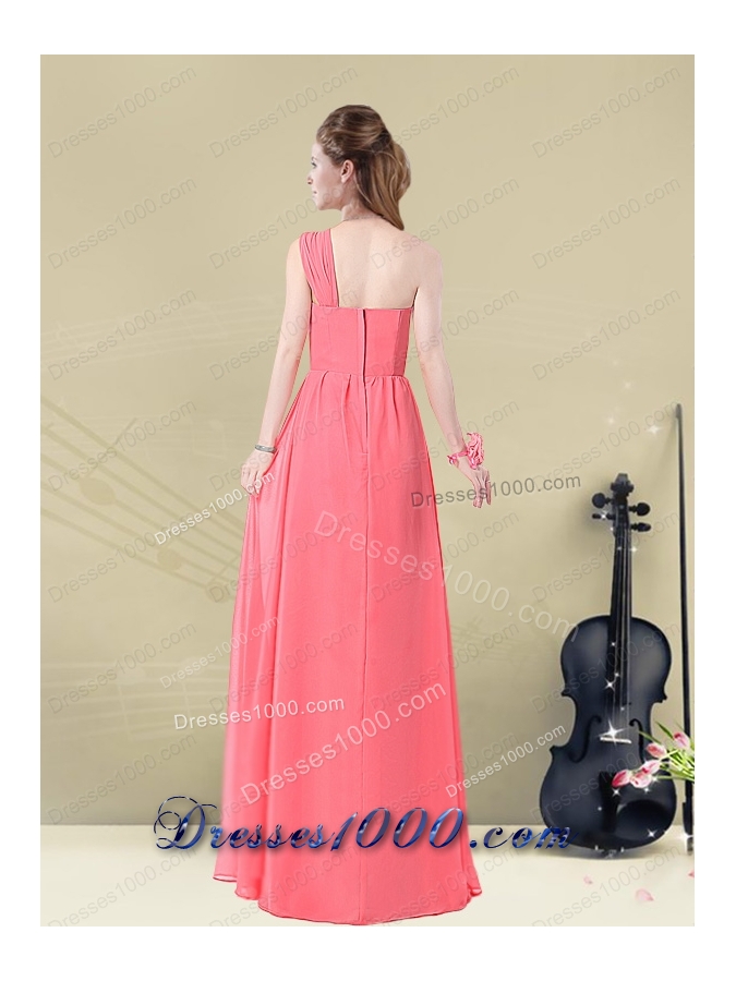 Decent Floor Length Belt One Shoulder Prom Dress Fitted