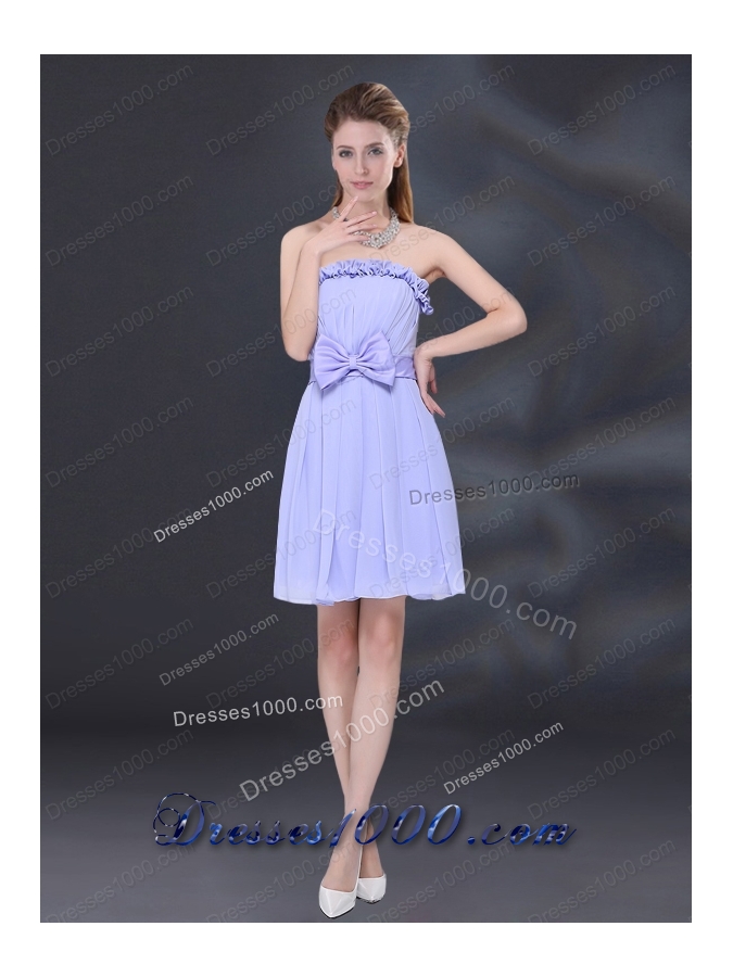 2015 Elegant Chiffon Lace Up Prom Dress in Lavender