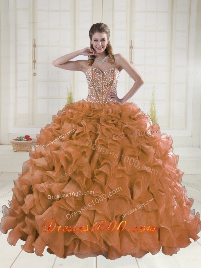 Fashionable Ball Gown Brush Train Quinceanera Dresses with Sweetheart