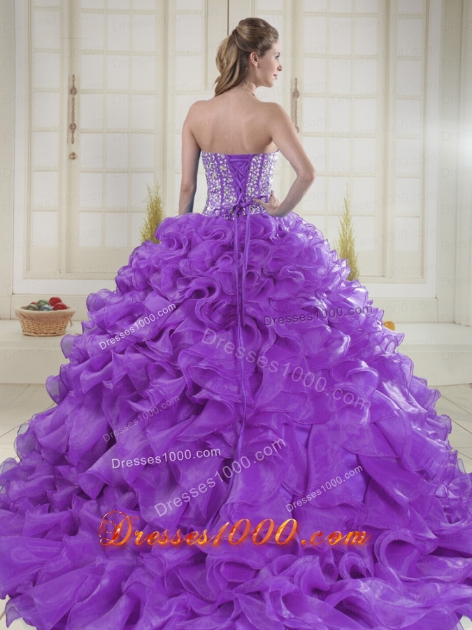 Hot Sale Sweetheart Beading 2015 Quinceanera Dresses in Sweet 16