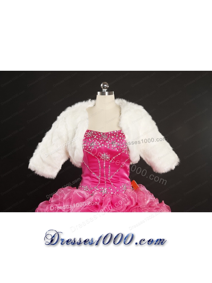2015 Modest Sweetheart Embroidery Quinceanera Dress in Hot Pink