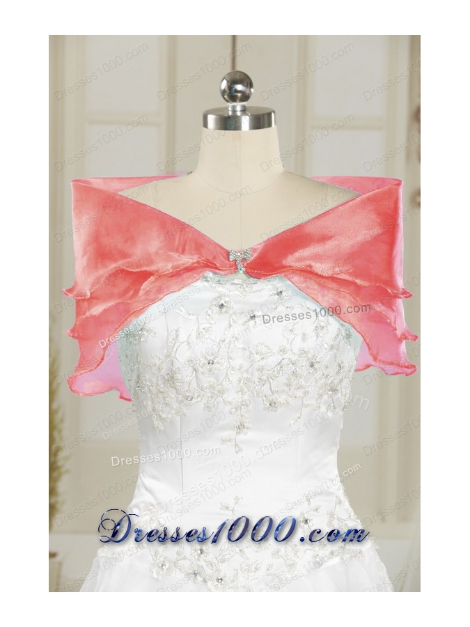 2015 Popular Watermelon Quinceanera Dresses with Strapless