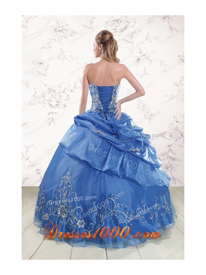 Appliques Exclusive Royal Blue Quinceanera Dresses For 2015