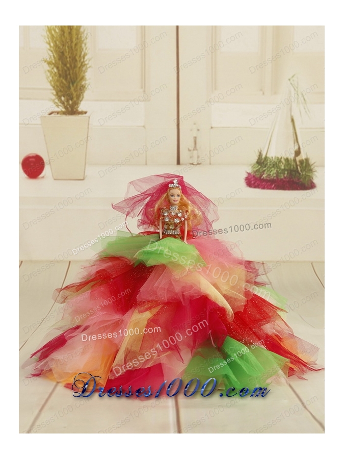 2015 Cheap Puffy Multi Color Quinceanera Dresses with Beading