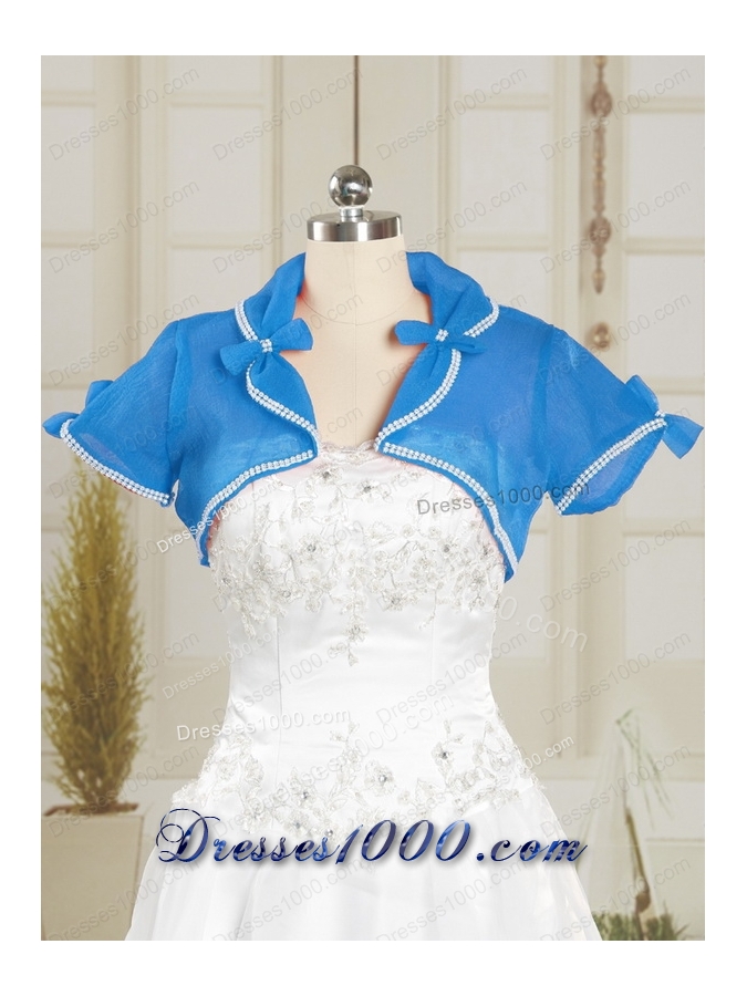 2015 Elegant Sweetheart Baby Blue Sweet 15 Dresses with Beading