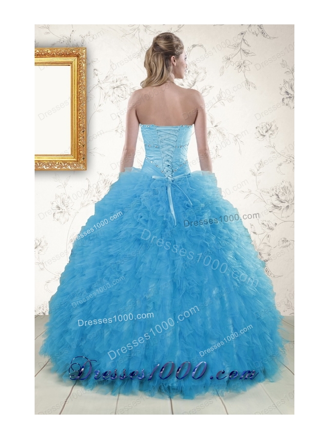 Cheap Remarkable Beading Quinceanera Dresses in Baby Blue