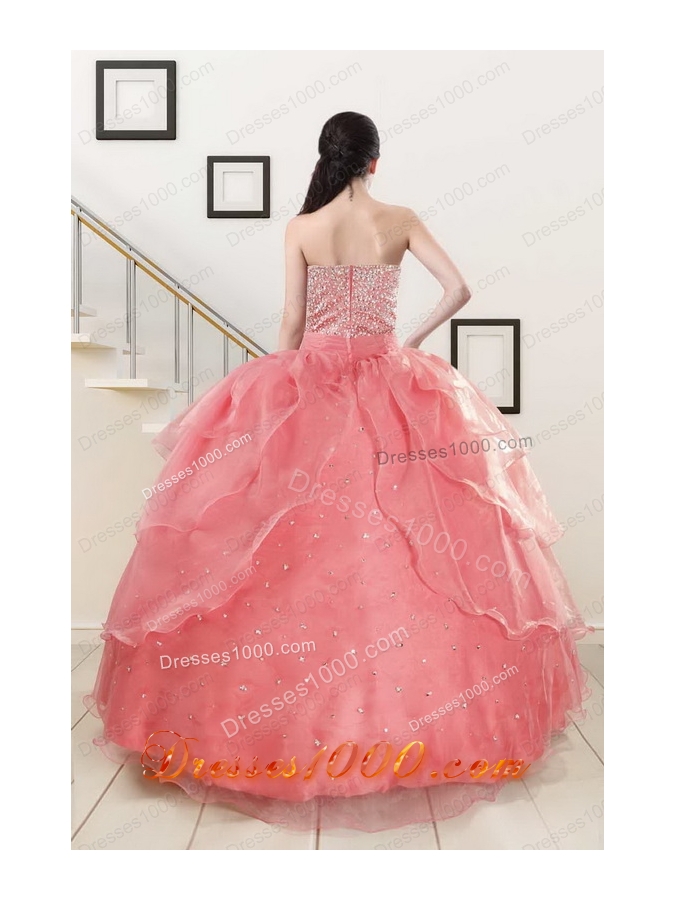 Elegant Beaded Ball Gown Sweetheart Quinceanera Dresses