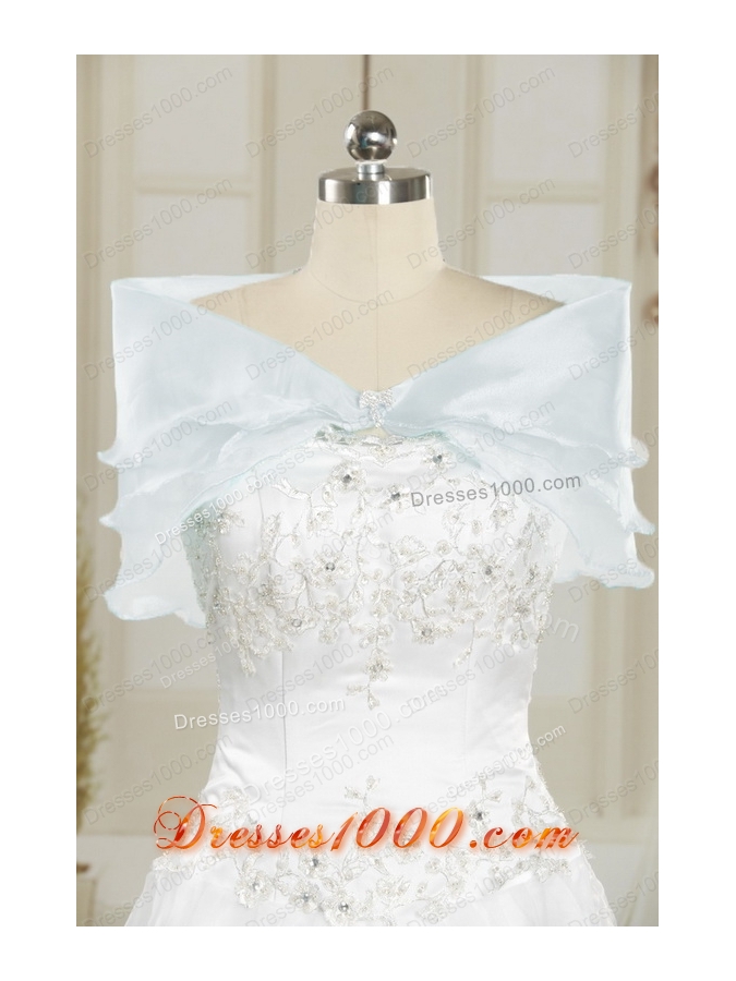 Elegant White Quinceanera Dresses with Beading and Bowknots For 2015