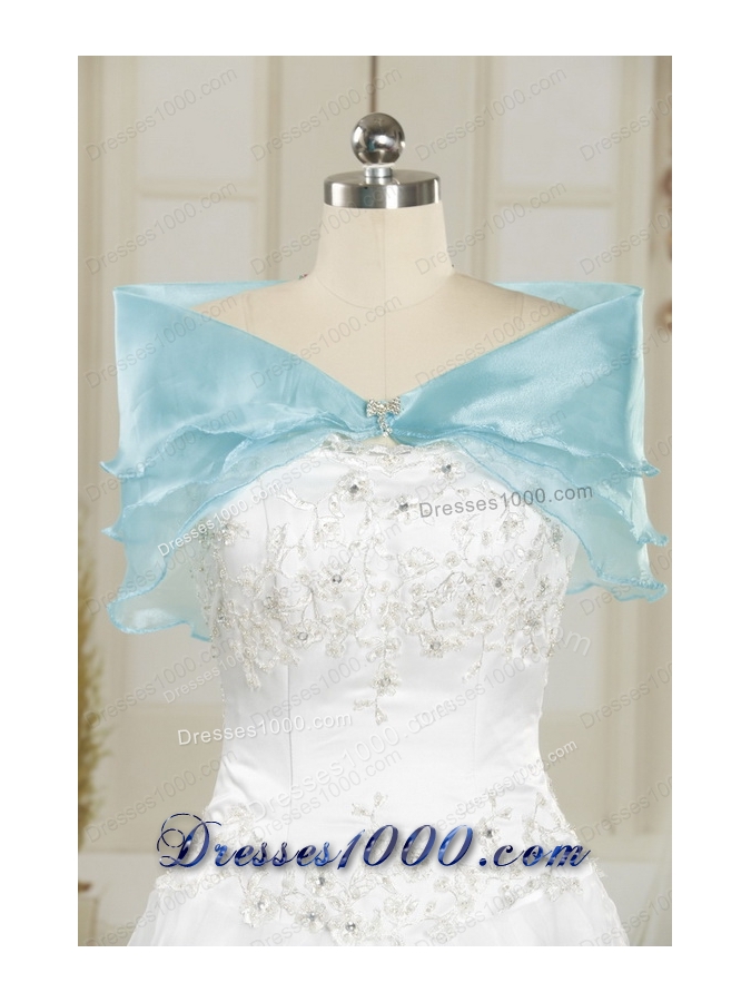 Fashionable Appliques 2015 Quinceanera Dresses in White