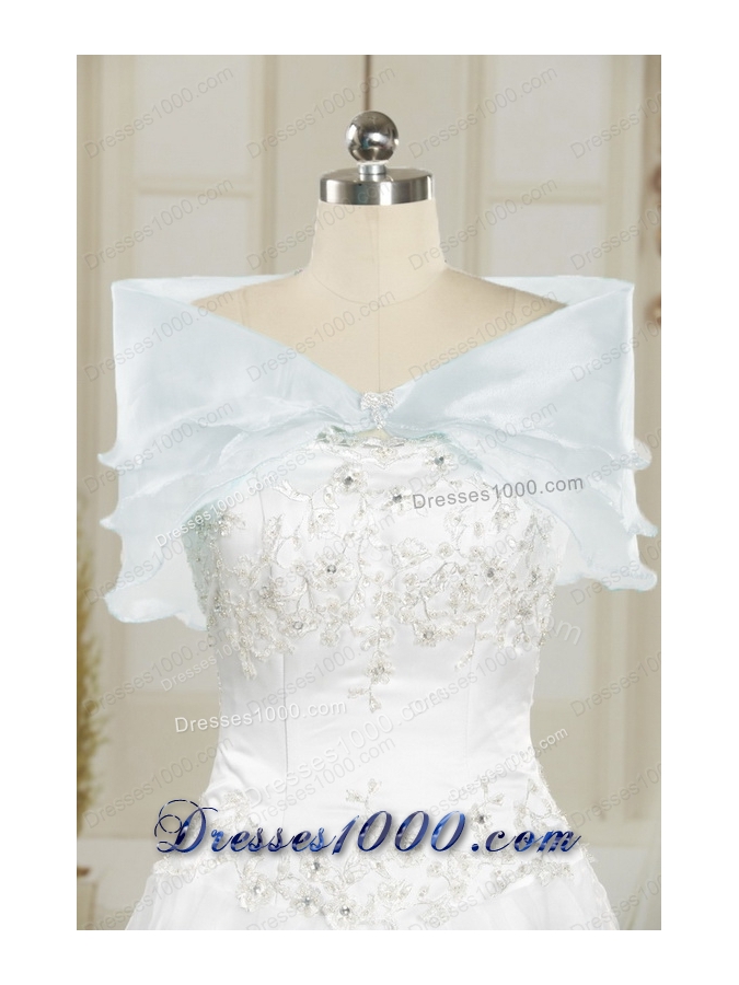 In Stock Discount Straps Quinceanera Dresses with Appliques and Beading
