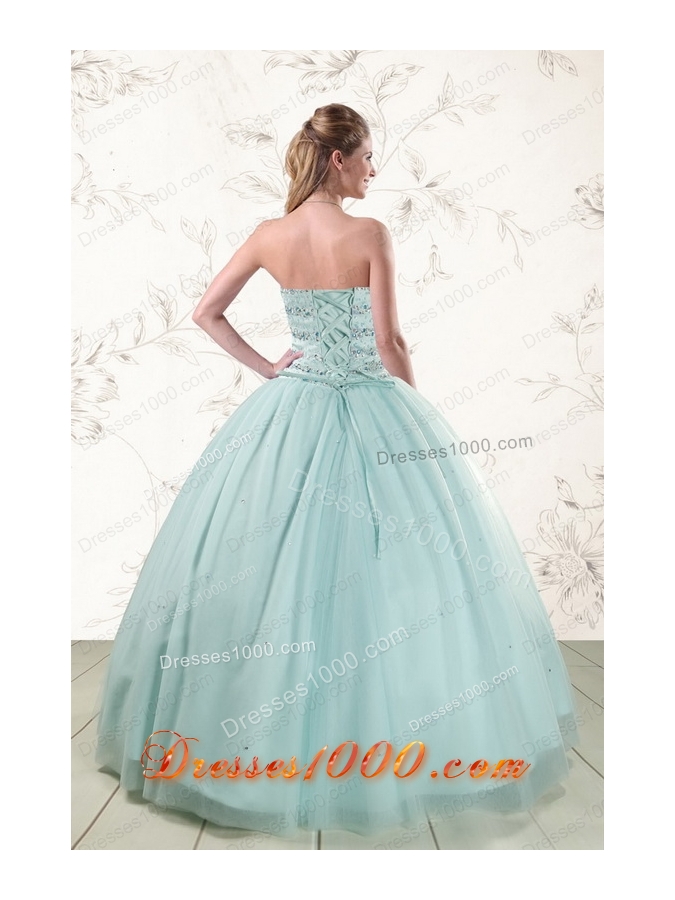 In Stock Exclusive Apple Green Quinceanera Dresses with Reinstones