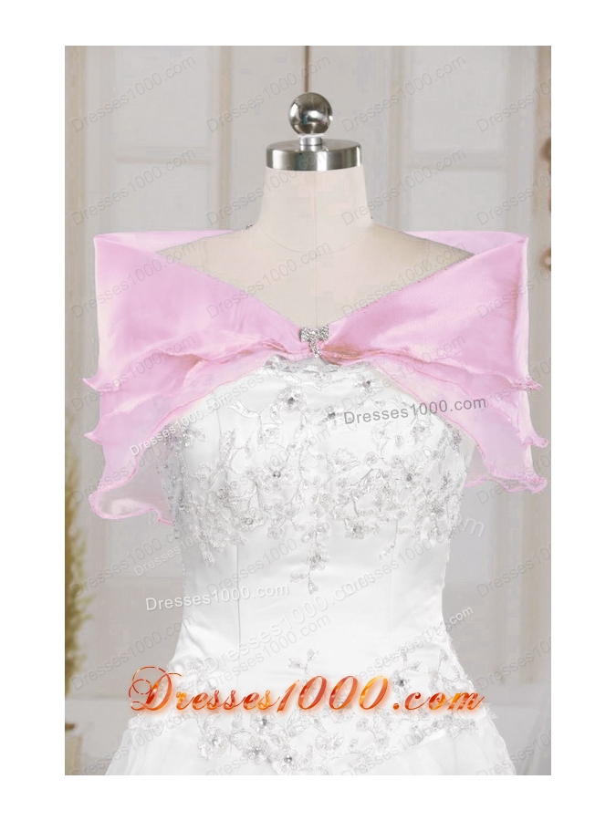 In Stock Sweet Spaghetti Straps Quinceanera Dresses in Pink