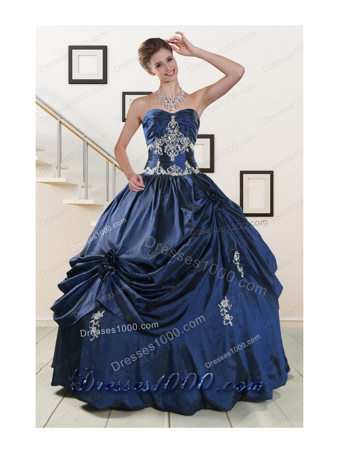 In Stock Sweetheart Quinceanera Gowns with Appliques