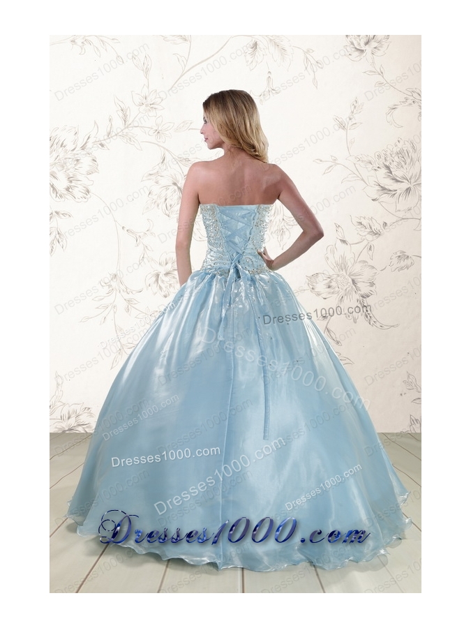 New Style Cheap Beading Sweet 15 Dresses with Strapless