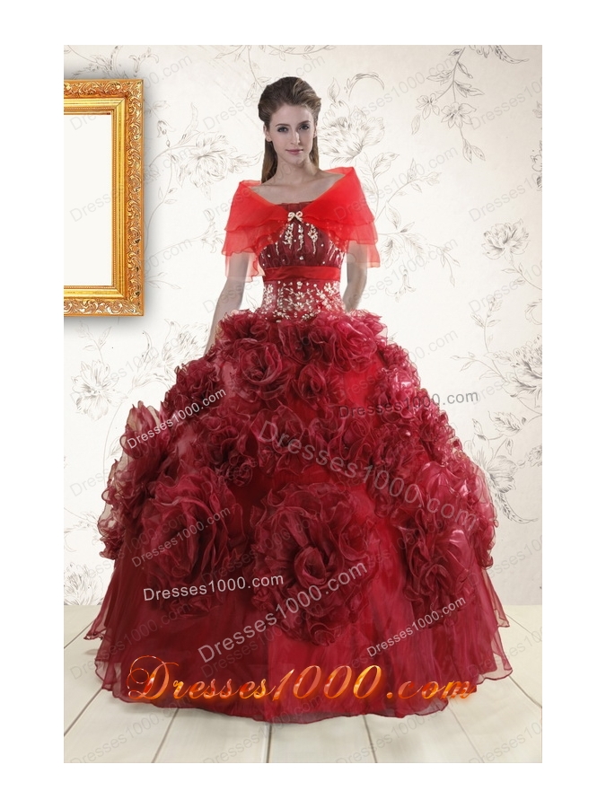 Unique Quinceanera Dresses with Hand Made Flowers for 2015