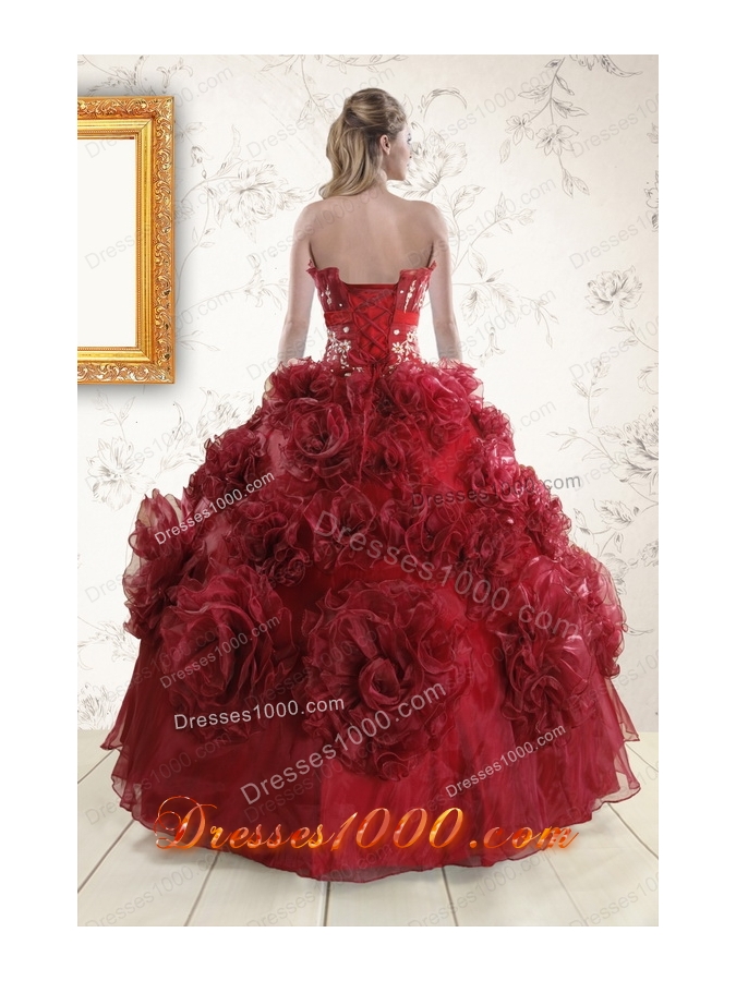 Unique Quinceanera Dresses with Hand Made Flowers for 2015