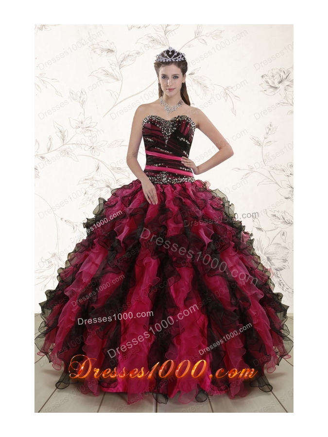 Cheap Multi Color 2015 Quinceanera Dresses with Sweetheart