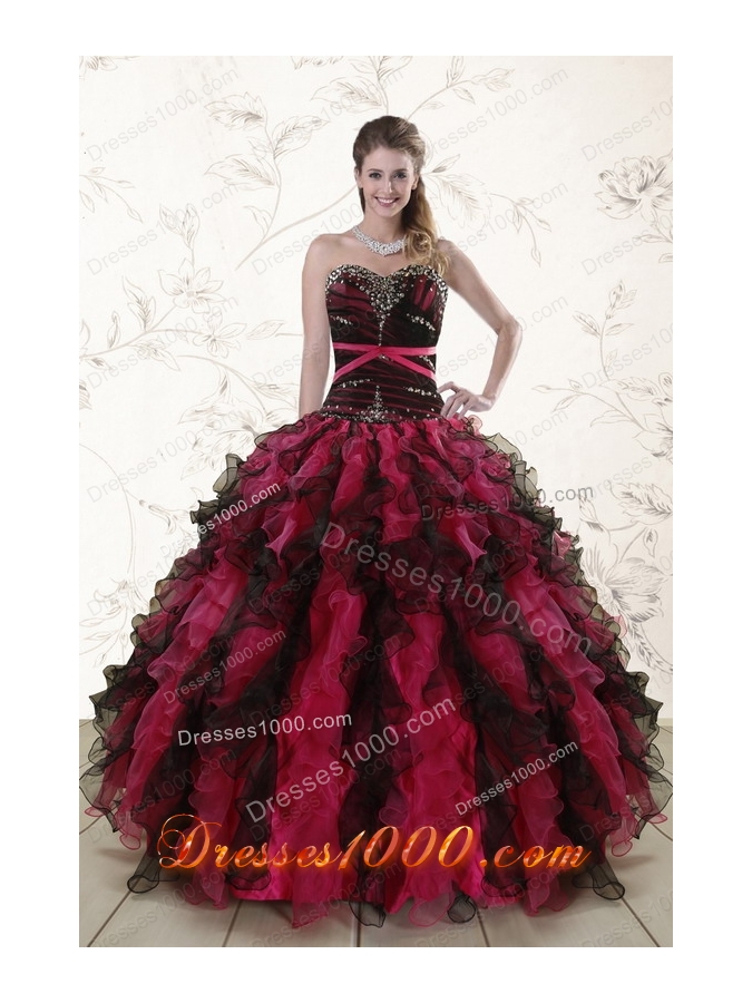 Cheap Multi Color 2015 Quinceanera Dresses with Sweetheart