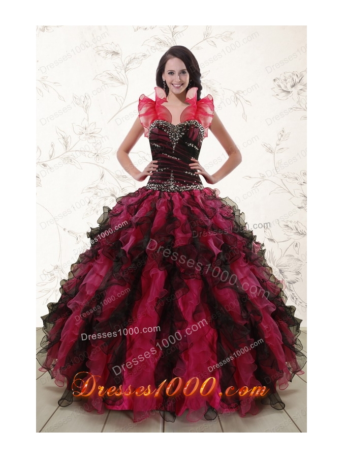 Cheap Multi Color 2015 Quinceanera Dresses with Sweetheart