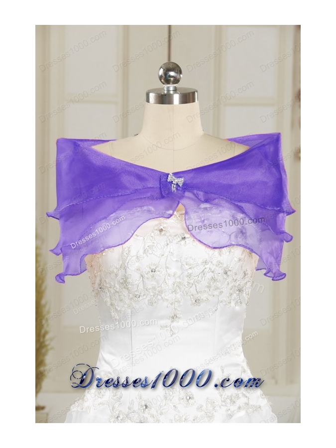 Cheap Sweetheart Appliques Purple Quinceanera Dress for 2015