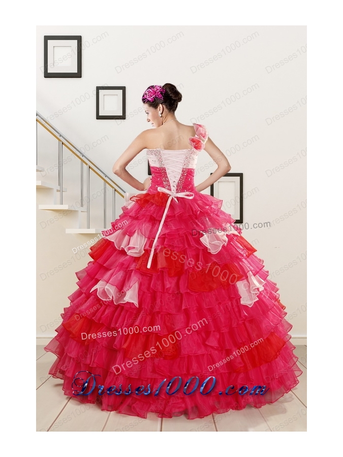 Most Popular One Shoulder Pretty Quinceanera Gowns in Multi Color