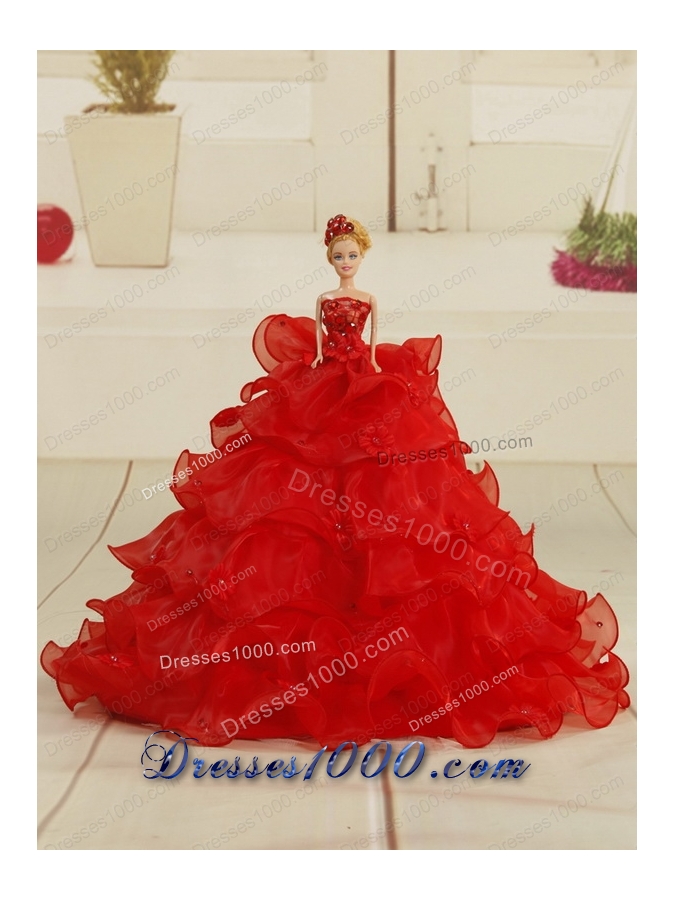 Most Popular Spaghetti Straps Beading Quinceanera Gowns in Hot Pink