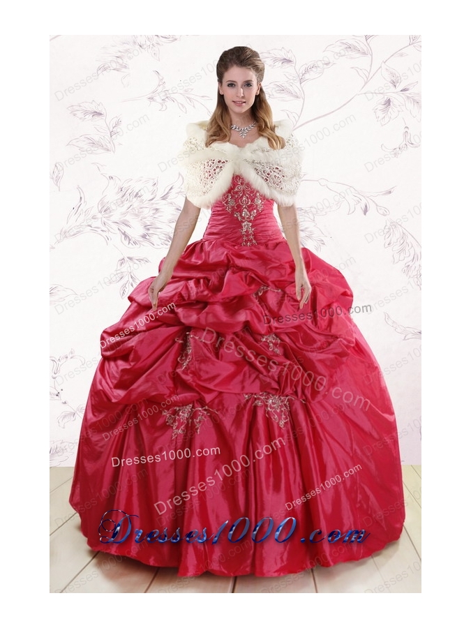 Most Popular Strapless Appliques Quinceanera gowns