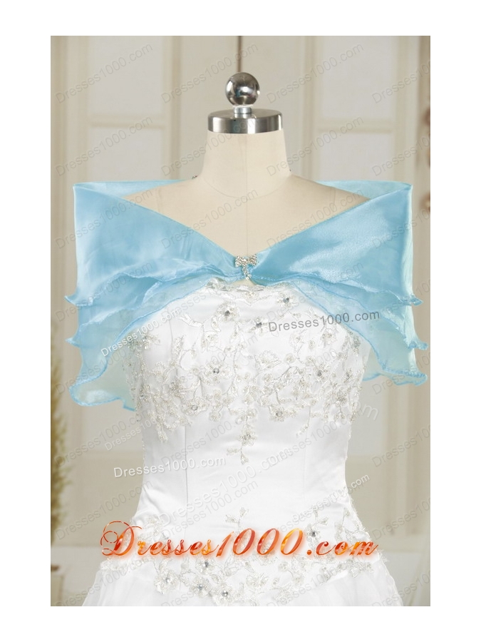New Style Aqua Blue Quinceanera Dresses with Beading and Flowers