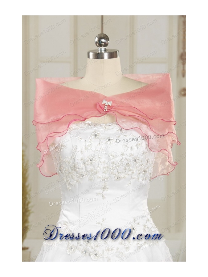 New Style Hot Pink Sweet 15 Dresses with Appliques and Ruffles