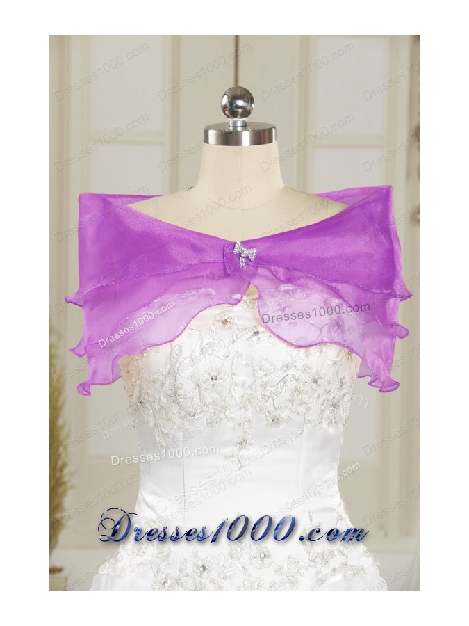 New Style Purple Quinceanera Dresses with Embroidery and Zebra