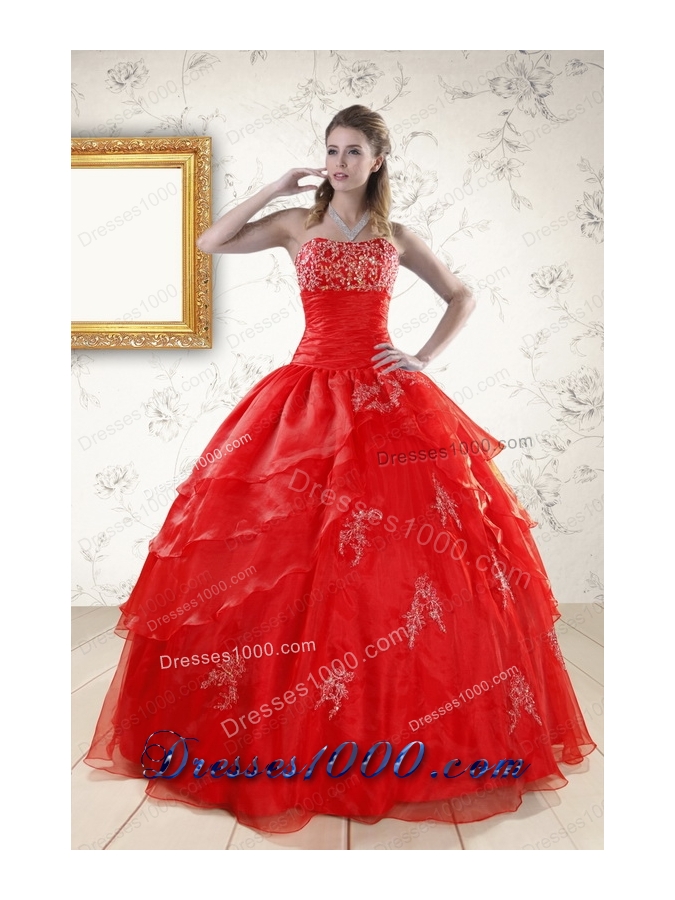 New Style Strapless Quinceanera Dresses for 2015