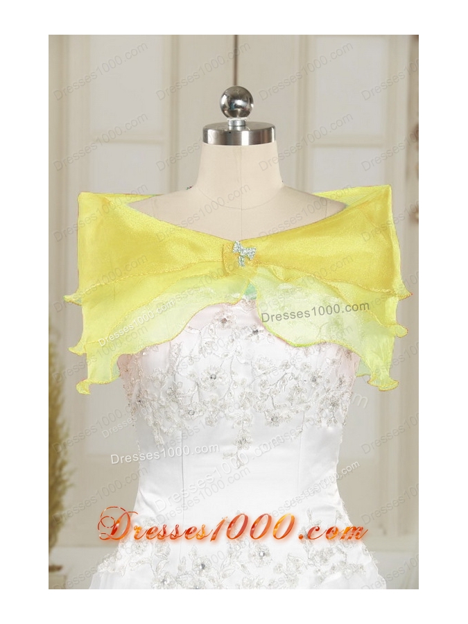 New Style Sweetheart Yellow Quinceanera Dresses with Beading
