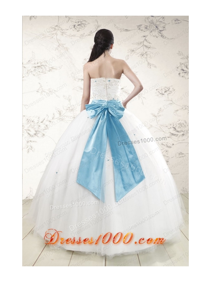 New Style White Quinceanera Dresses with Appliques