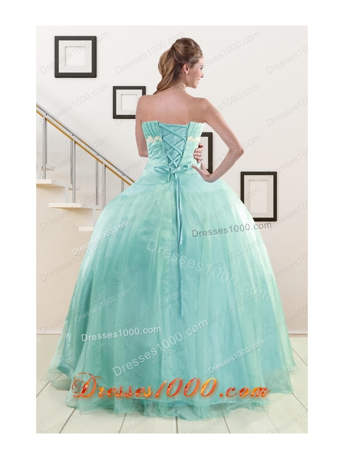 most popular Ball Gown Sweetheart Cheap Quinceanera Gowns with Appliques