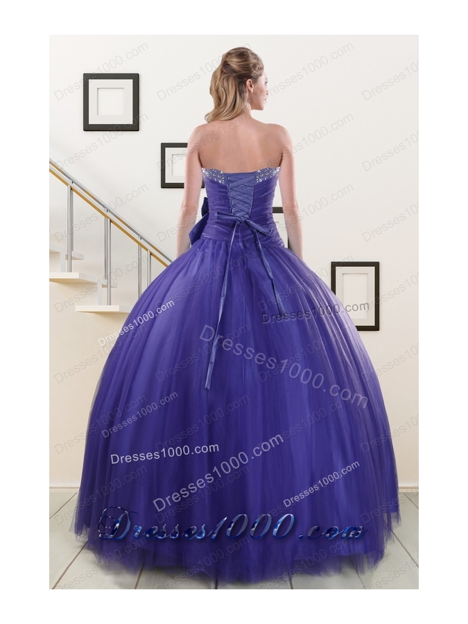 Most Popular Elegant Sweetheart Quinceanera Gowns with Bowknot