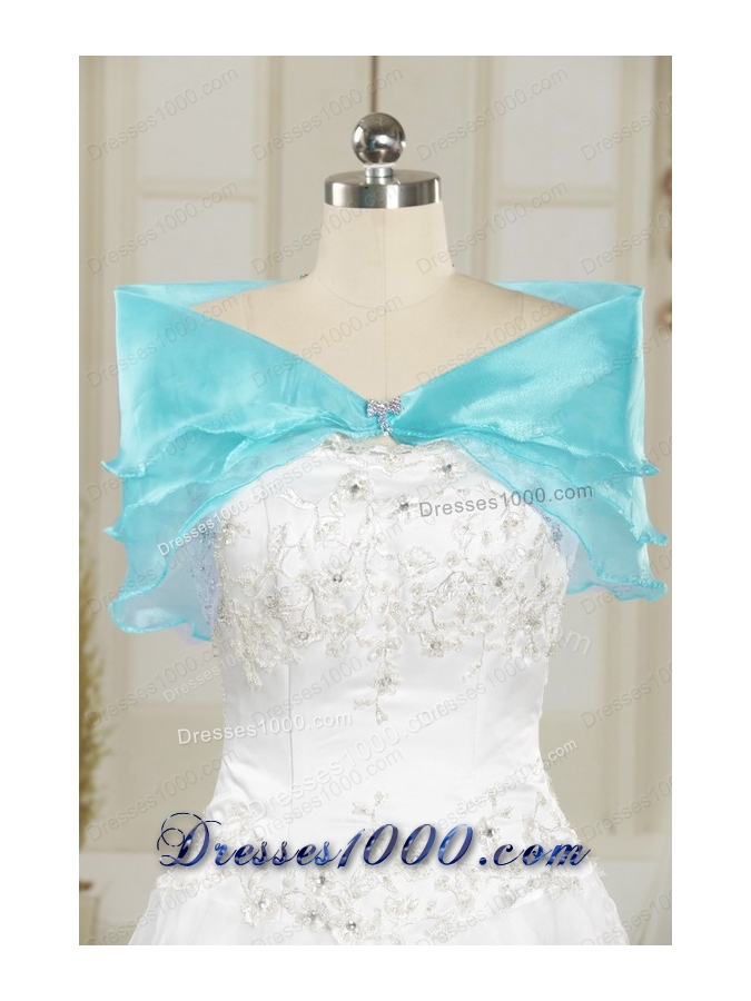 fashionable Baby Blue 2015 Quinceanera Dresses with Embroidery