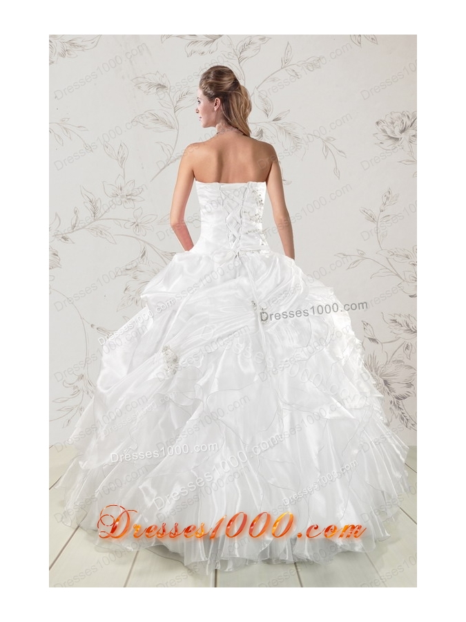 fashionable Beading and Ruffles 2015 Quinceanera Dresses in White