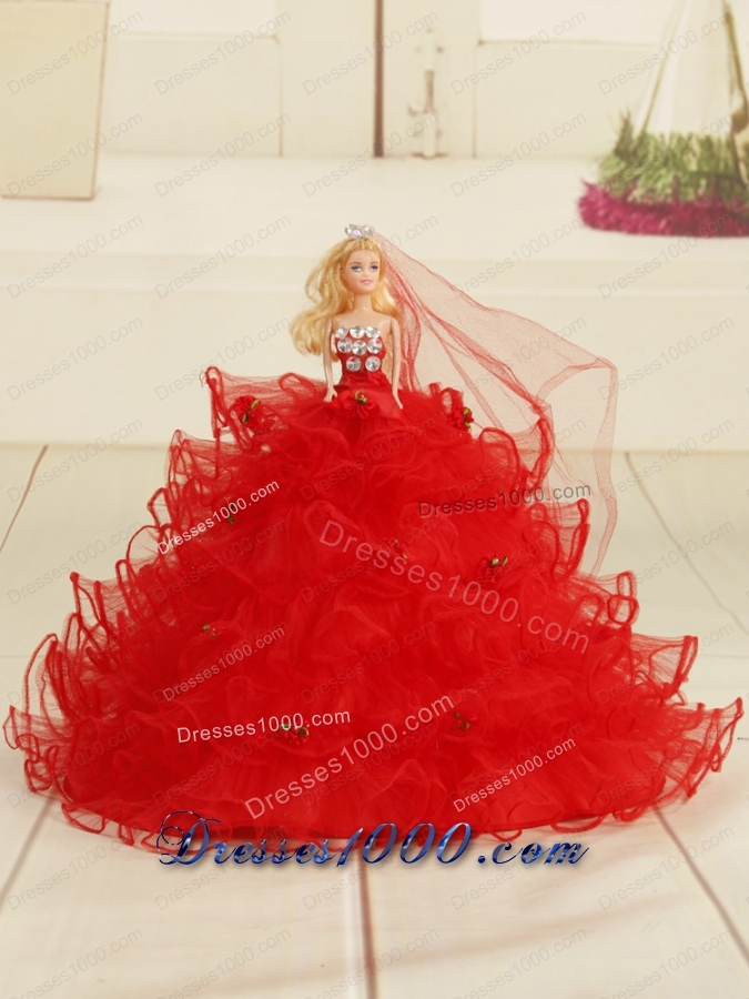 fashionable Red Quinceanera Dresses With Beading and Ruffles for 2015