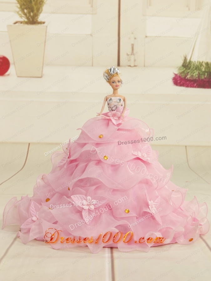 New Sweetheart Sweep Train Beading and Ruffles Princesita Dress for 2015