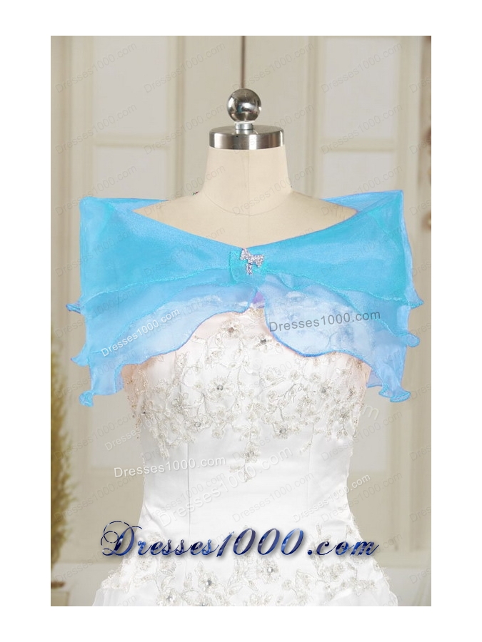 Elegant Sweetheart Embroidery Princesita Dress in Blue
